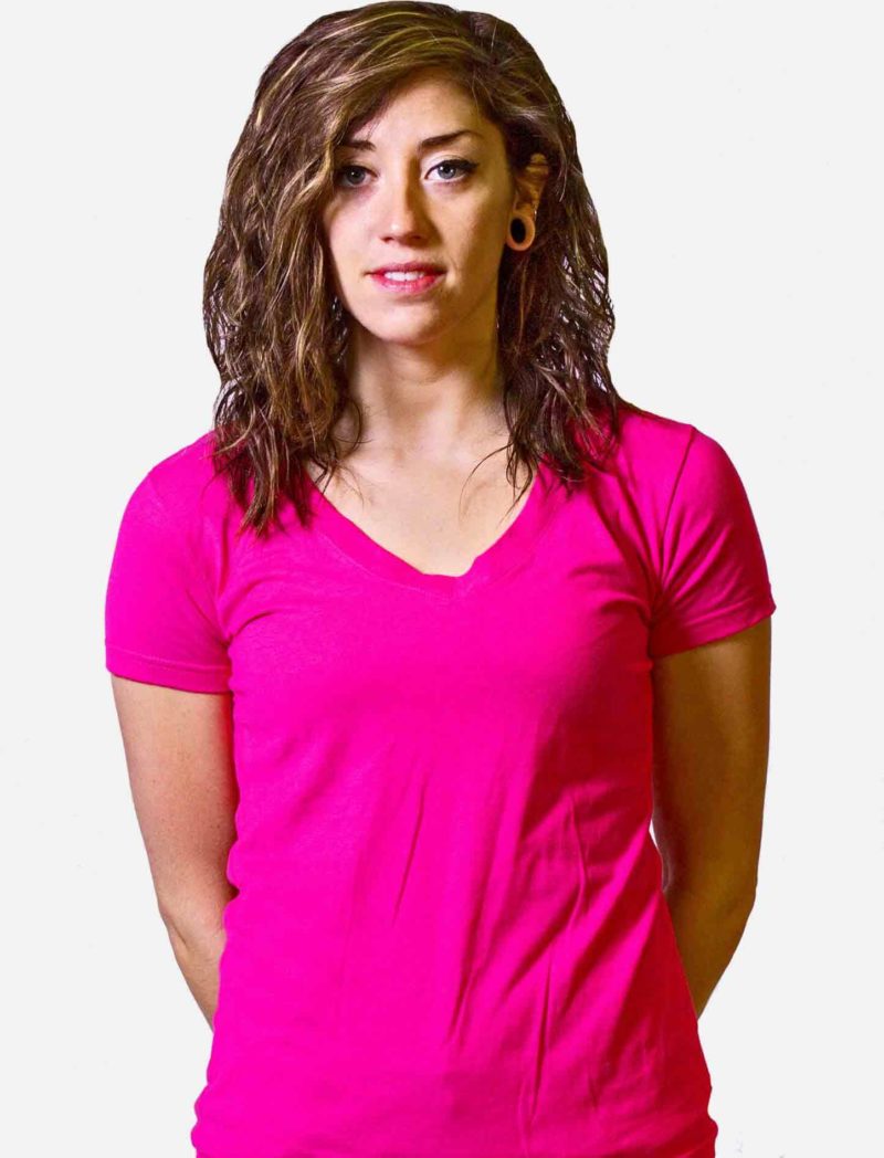 Tultex 100% Cotton Women's V-Neck Band T-Shirts